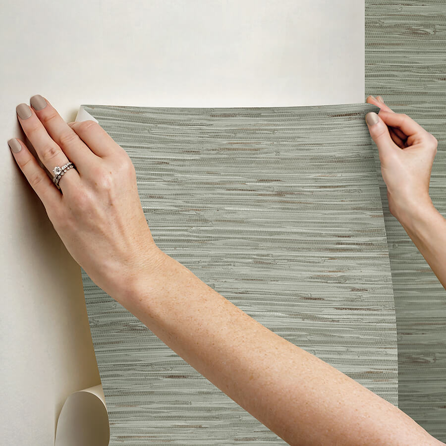 green-grassweave-peel-and-stick-wallpaper-york-wallcoverings-nus4993 - York Wallcoverings Wallpaper