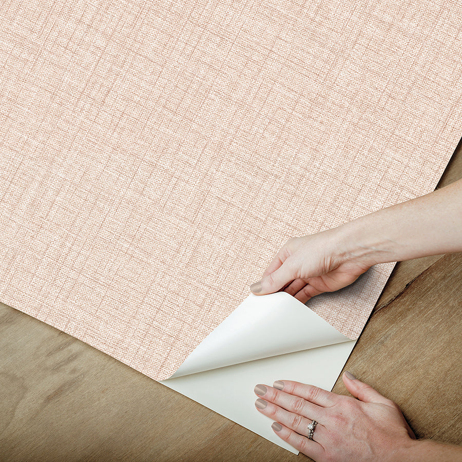 Peach Lansdowne Peel and Stick Wallpaper - Brewster Wallcovering