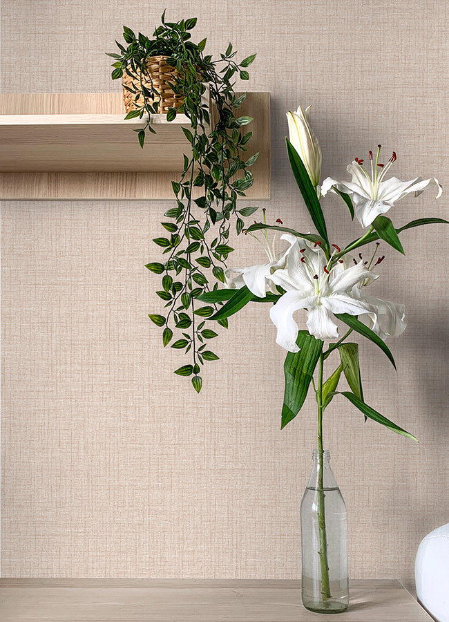 Peach Lansdowne Peel and Stick Wallpaper - Brewster Wallcovering