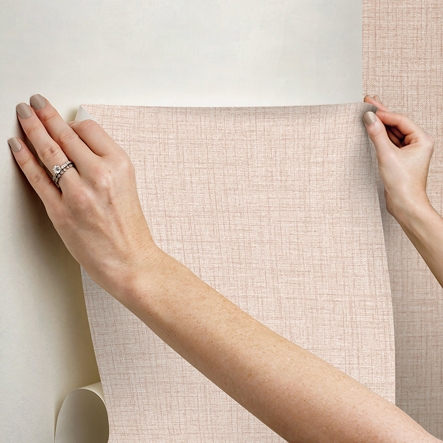 Peach Lansdowne Peel and Stick Wallpaper - Brewster Wallcovering