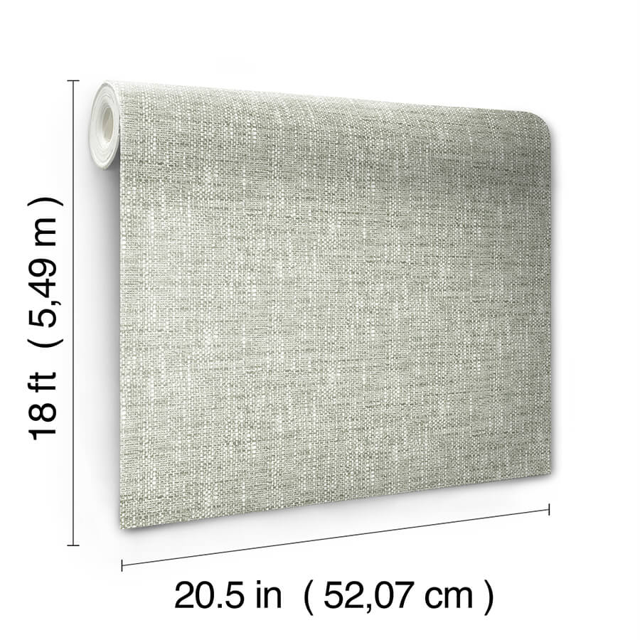 Sage Poplin Peel and Stick Wallpaper - York Wallcoverings - NUS5000 - York Wallcoverings Wallpaper