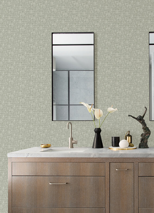 Sage Poplin Peel and Stick Wallpaper - York Wallcoverings - NUS5000 - York Wallcoverings Wallpaper