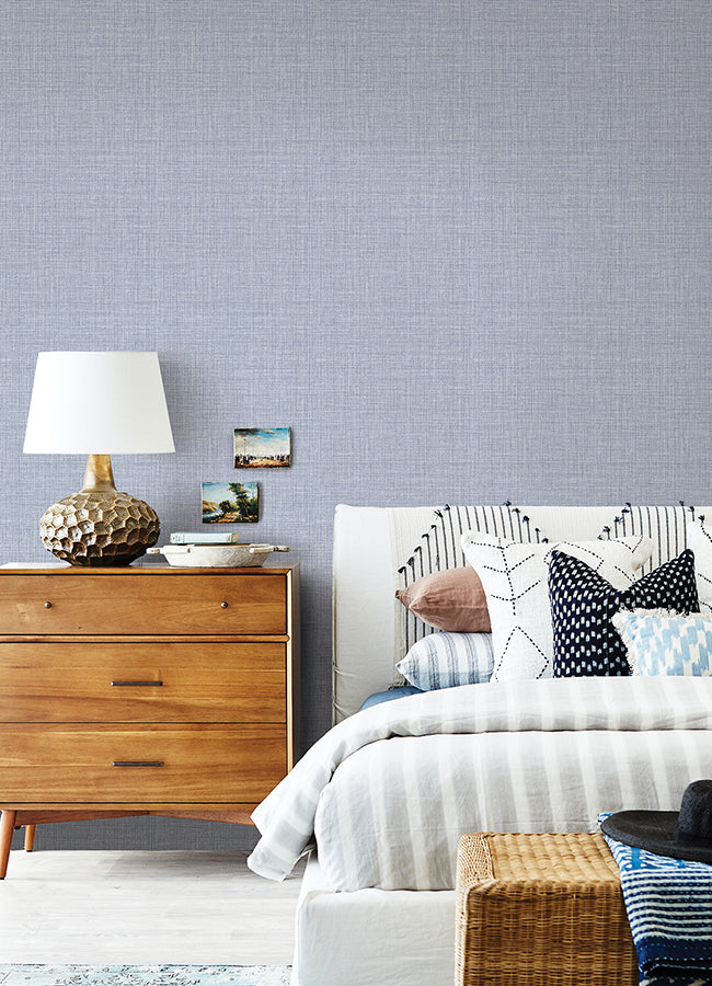 Blue Lansdowne Peel and Stick Wallpaper - Brewster Wallcovering