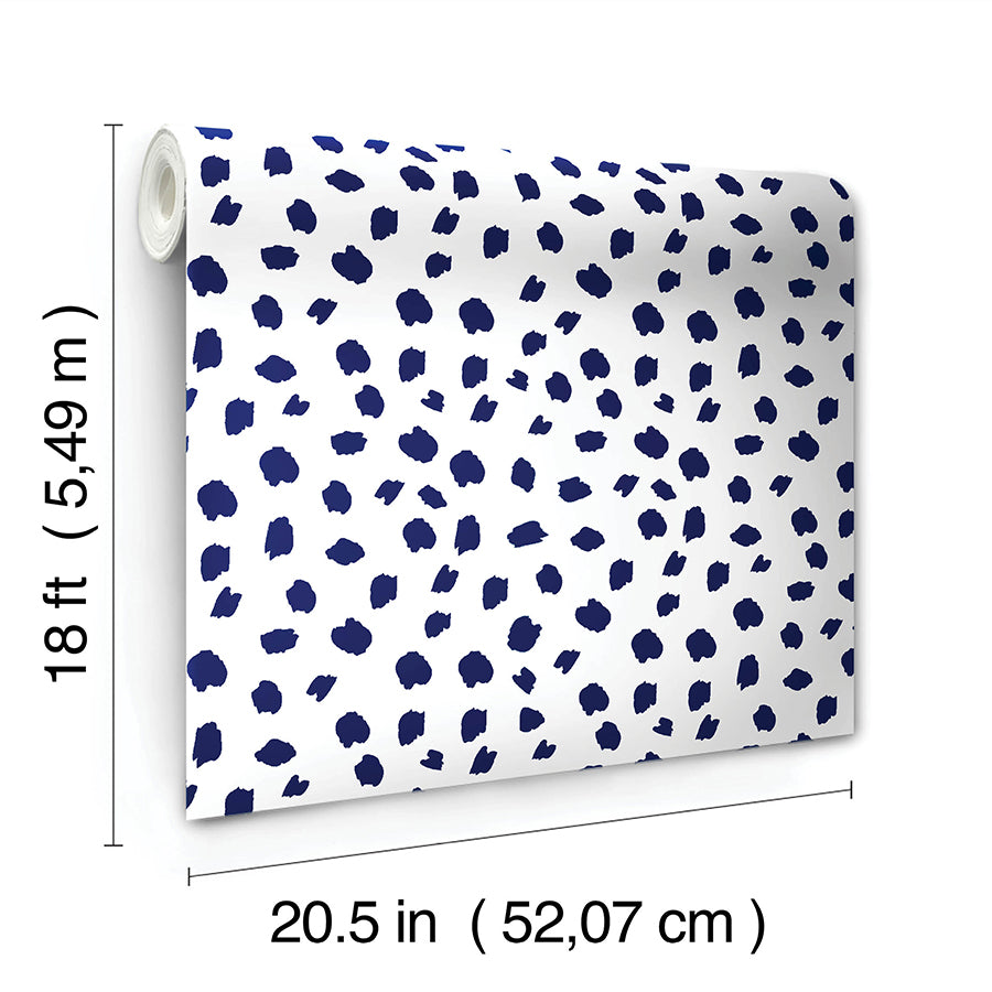 Polka Dot Spot The Fun Polka Dots Peel and Stick Wallpaper - Brewster Wallcovering