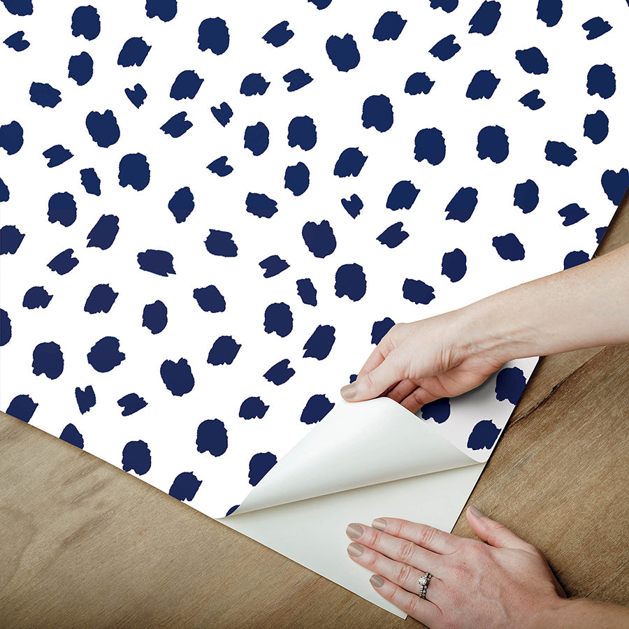 Polka Dot Spot The Fun Polka Dots Peel and Stick Wallpaper - Brewster Wallcovering