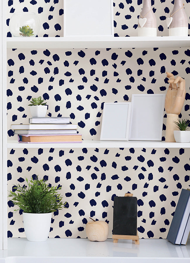 Polka Dot Spot The Fun Polka Dots Peel and Stick Wallpaper - Brewster Wallcovering