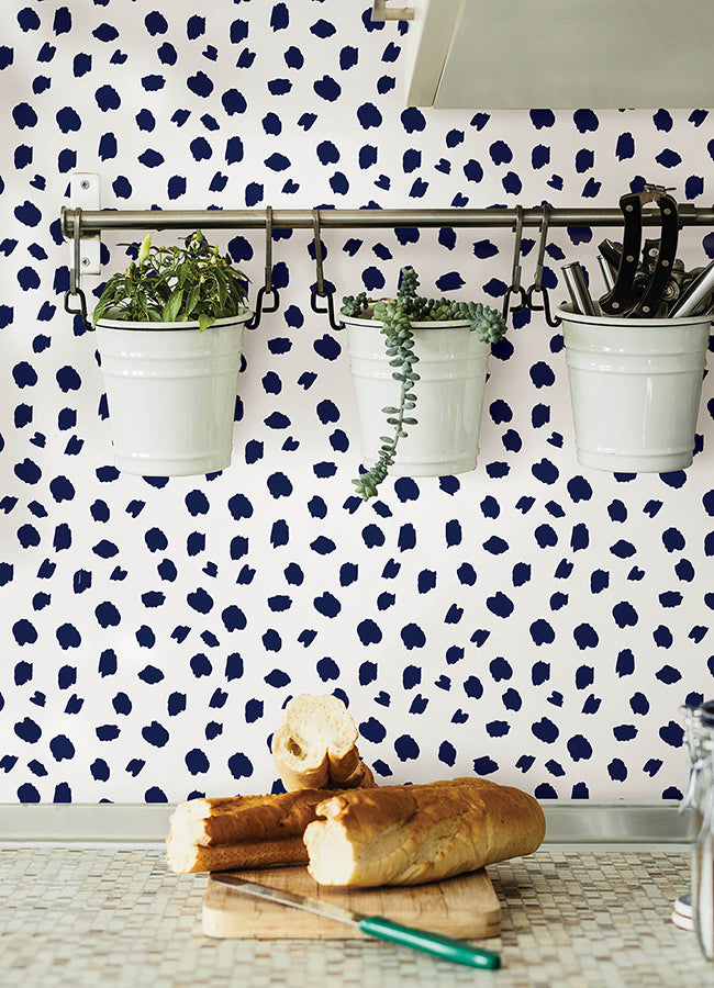 Polka Dot Spot The Fun Polka Dots Peel and Stick Wallpaper - Brewster Wallcovering