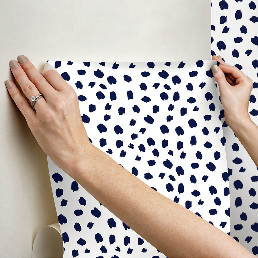 Polka Dot Spot The Fun Polka Dots Peel and Stick Wallpaper - Brewster Wallcovering