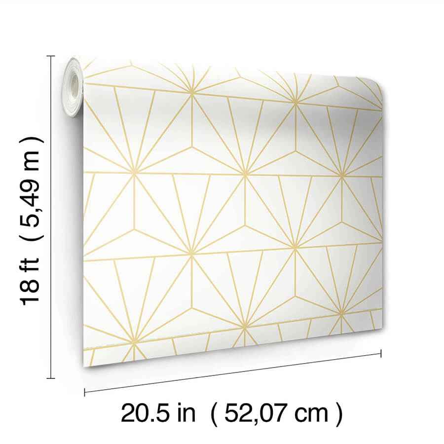 Geometric Gold Standard Geometric Peel and Stick Wallpaper - York Wallcoverings - PP4703 - York Wallcoverings Wallpaper