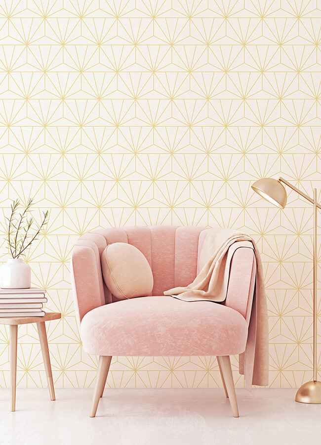 Geometric Gold Standard Geometric Peel and Stick Wallpaper - York Wallcoverings - PP4703 - York Wallcoverings Wallpaper