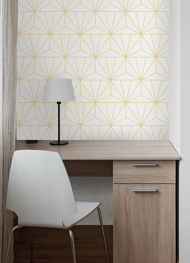 geometric-gold-standard-geometric-peel-and-stick-wallpaper-york-wallcoverings-pp4703 - York Wallcoverings Wallpaper