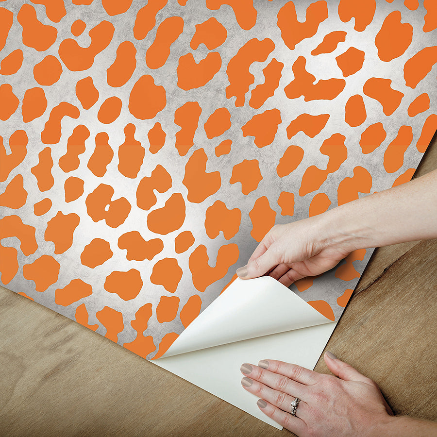 Lorange RuLeopard Peel and Stick Wallpaper  | Brewster Wallcovering - The WorkRm