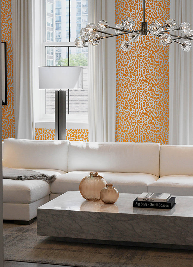 Lorange RuLeopard Peel and Stick Wallpaper  | Brewster Wallcovering - The WorkRm