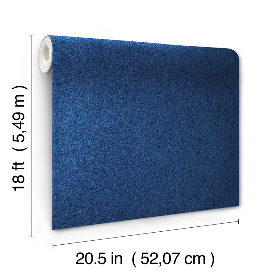 Azure Blue RuSuede Peel and Stick Wallpaper  | Brewster Wallcovering - The WorkRm