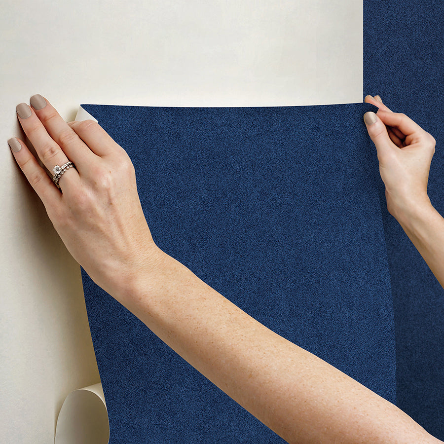 Azure Blue RuSuede Peel and Stick Wallpaper  | Brewster Wallcovering - The WorkRm