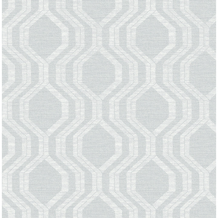 Picture of Burton Pewter Modern Ogee Wallpaper