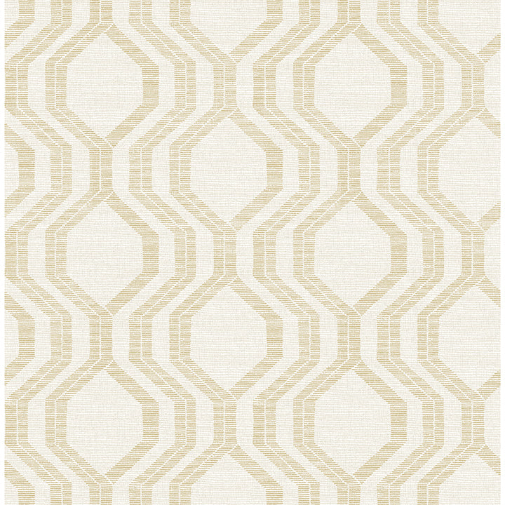 Picture of Burton Gold Modern Ogee Wallpaper