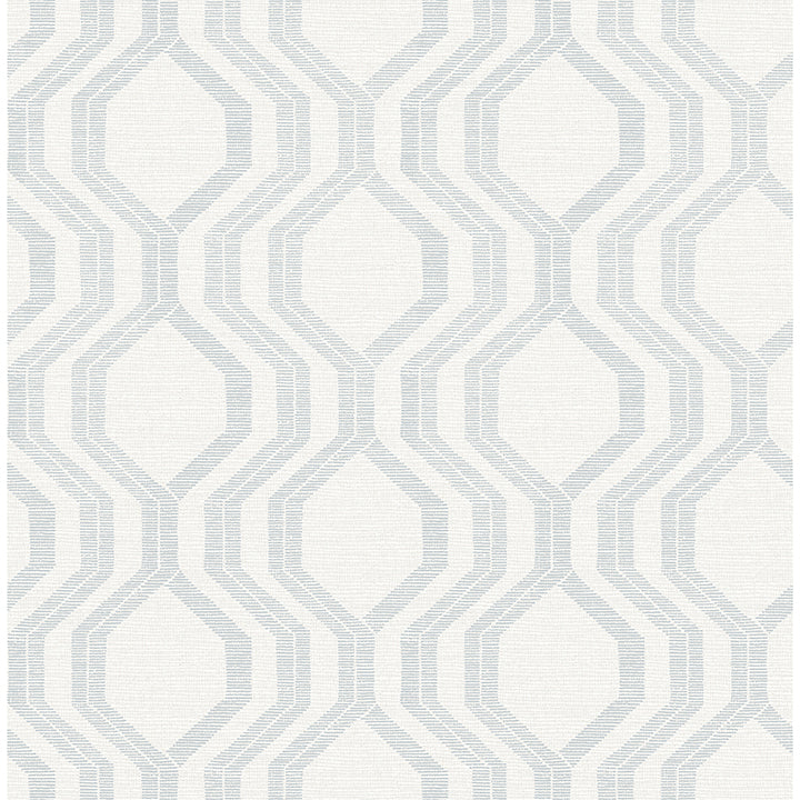 Picture of Burton Silver Modern Ogee Wallpaper