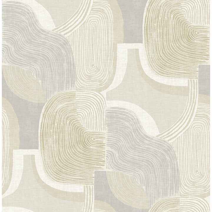 Hollace Honey Geometric Wallpaper - York Wallcoverings - 4141-27129