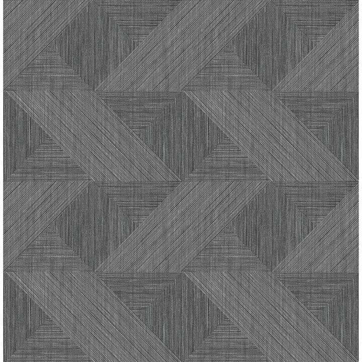 Presley Black Tessellation Wallpaper - York Wallcoverings - 4141-27133