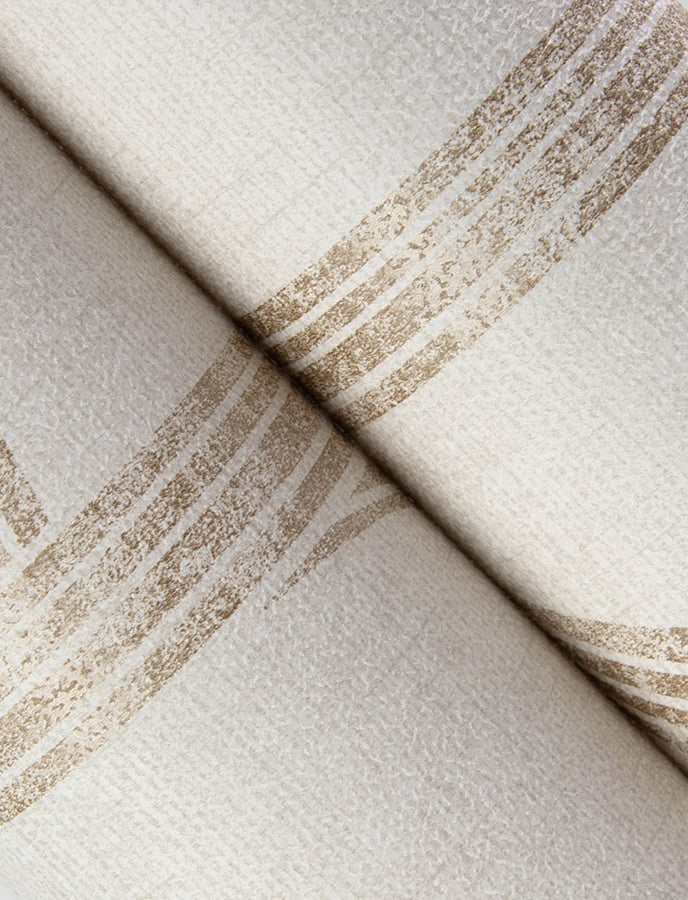 Harlow Champagne Curved Contours Wallpaper  | Brewster Wallcovering