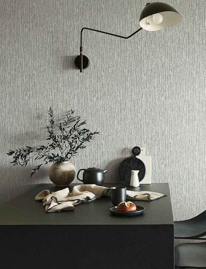 Corliss Grey Beaded Strands Wallpaper - York Wallcoverings - 4141-27154 - York Wallcoverings Wallpaper