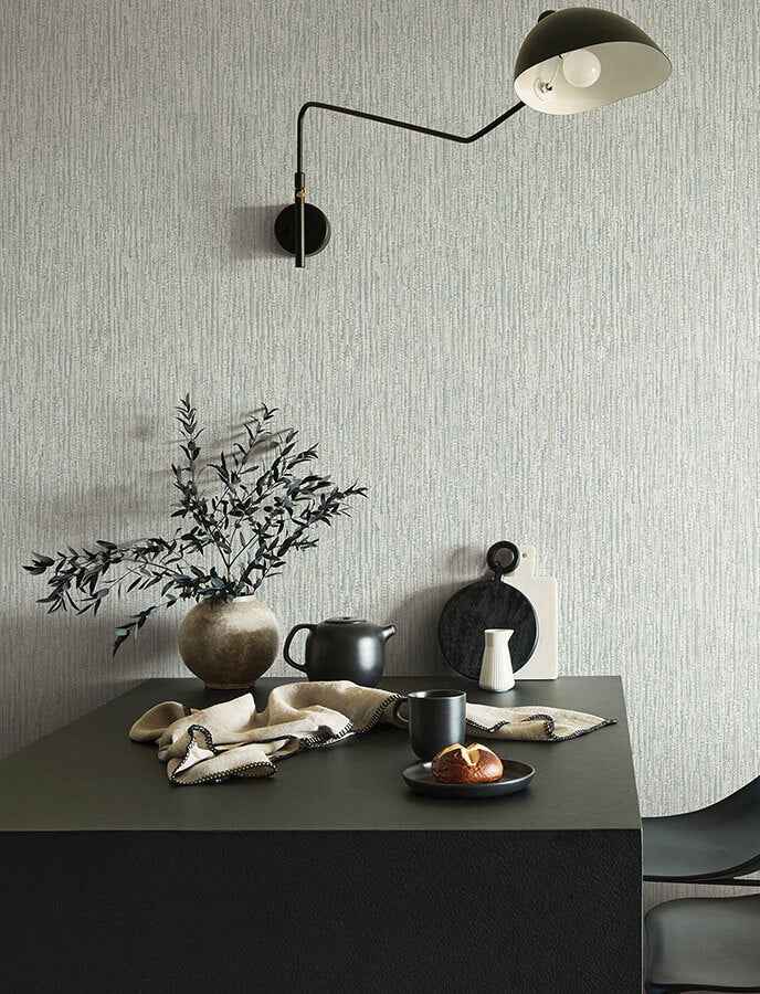 Corliss Light Grey Beaded Strands Wallpaper - York Wallcoverings - 4141-27155 - York Wallcoverings Wallpaper