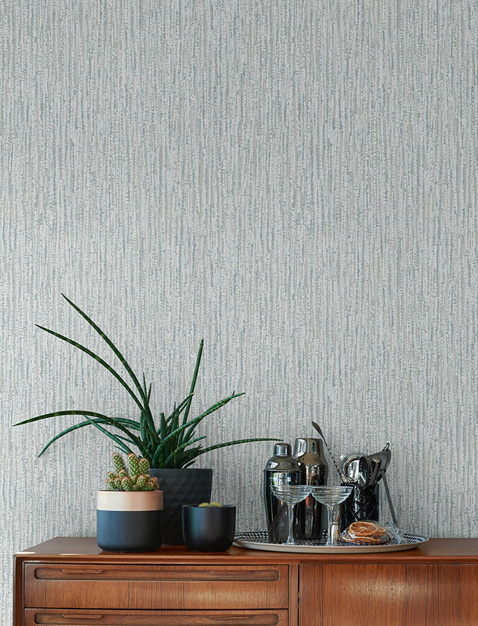 Corliss Light Blue Beaded Strands Wallpaper  | Brewster Wallcovering - The WorkRm