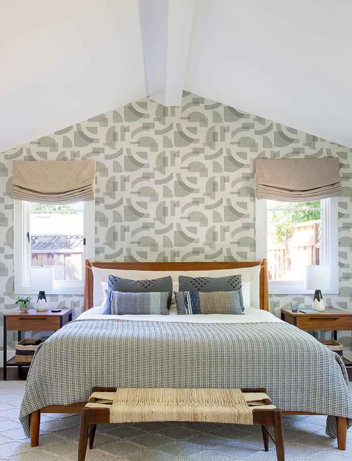 Fulton Sea Green Shapes Wallpaper - York Wallcoverings - 4141-27158 - York Wallcoverings Wallpaper