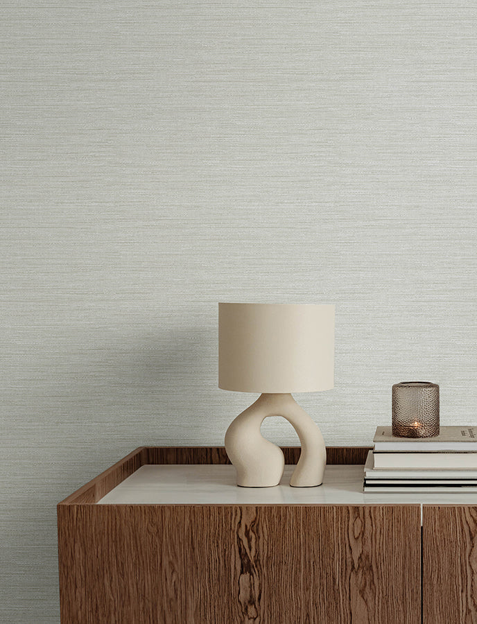 Sheehan Pearl Faux Grasscloth Wallpaper - Brewster Wallcovering