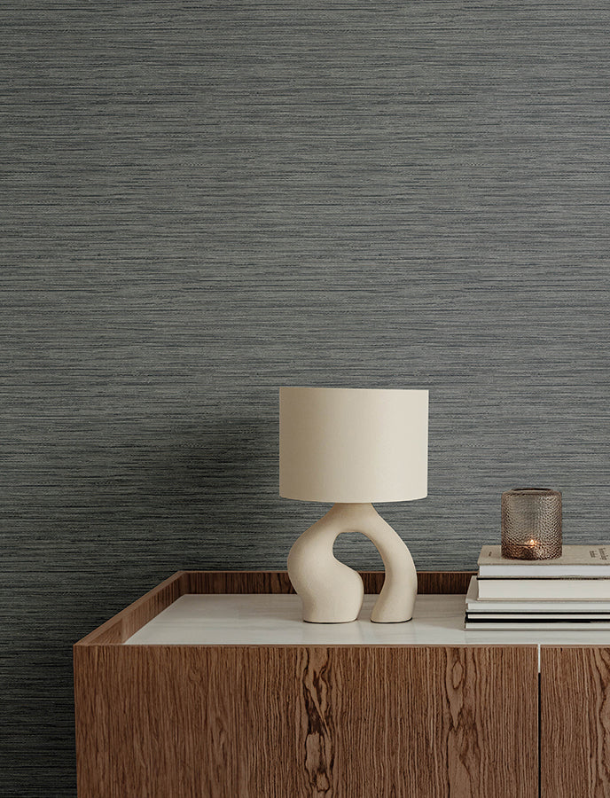 Sheehan Stone Faux Grasscloth Wallpaper - Brewster Wallcovering