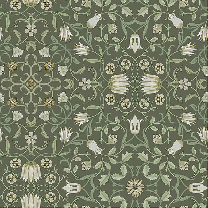 No 1 Holland Park Green Floral Wallpaper - York Wallcoverings - 4153-82008 - York Wallcoverings Wallpaper