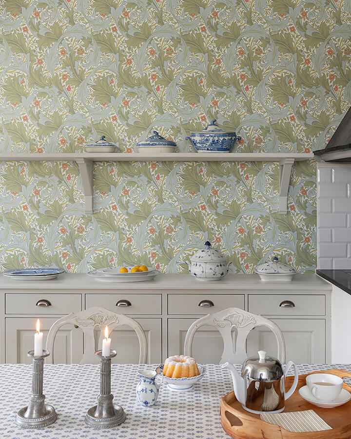 Granville Olive Leafy Vine Wallpaper - York Wallcoverings - 4153-82012 - York Wallcoverings Wallpaper
