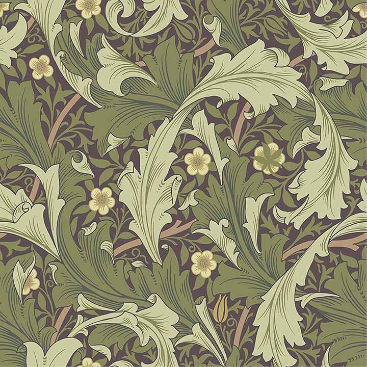 Granville Plum Leafy Vine Wallpaper - York Wallcoverings - 4153-82013 - York Wallcoverings Wallpaper