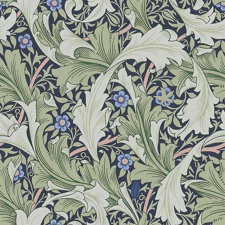 Granville Green Leafy Vine Wallpaper - York Wallcoverings - 4153-82014