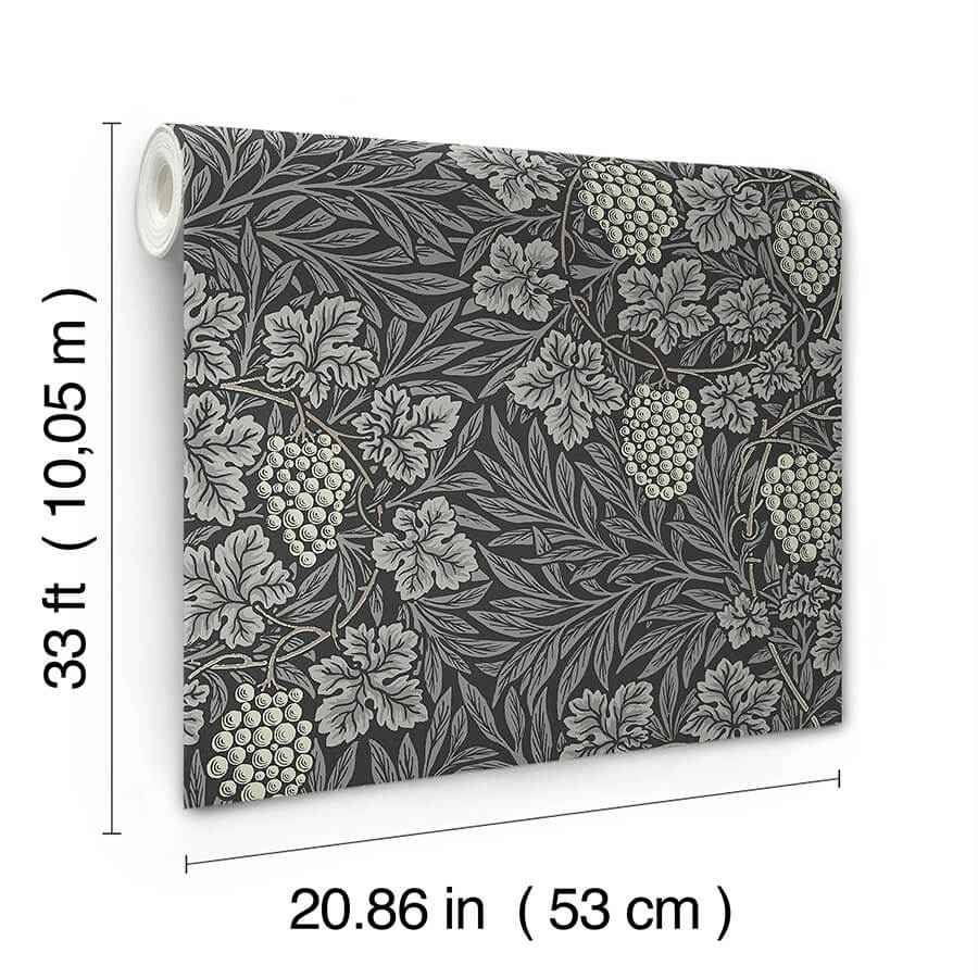 Vine Denim Woodland Fruits Wallpaper - York Wallcoverings - 4153-82021 - York Wallcoverings Wallpaper