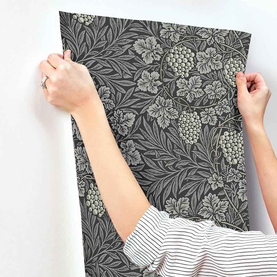 Vine Denim Woodland Fruits Wallpaper - York Wallcoverings - 4153-82021 - York Wallcoverings Wallpaper
