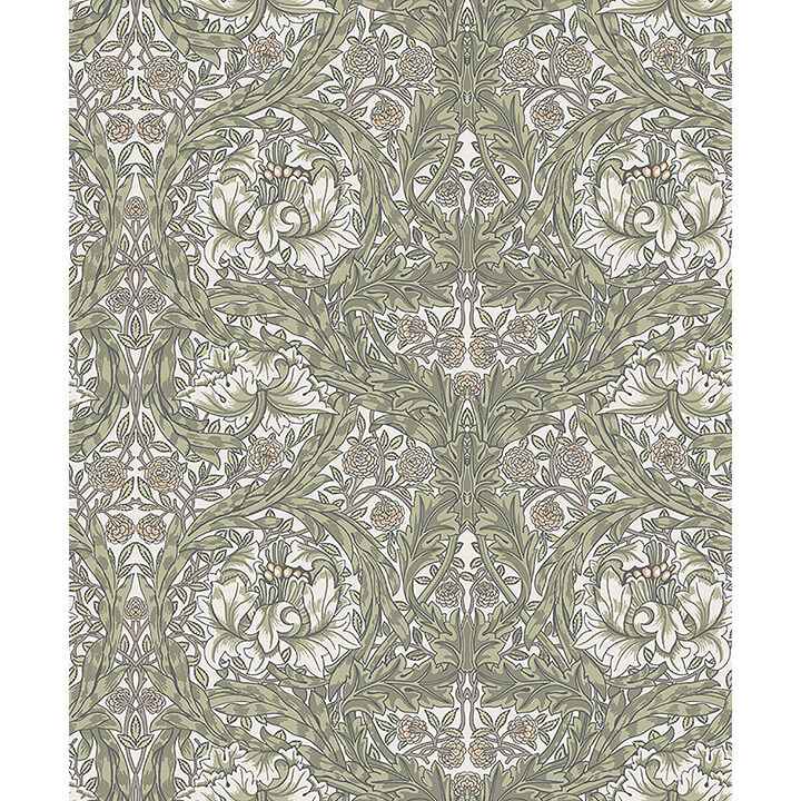 African Marigold Green Floral Wallpaper - York Wallcoverings - 4153-82023