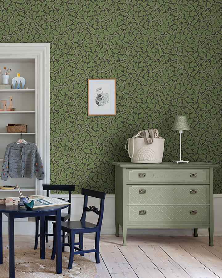 Oak Tree Black Leaf Wallpaper - York Wallcoverings - 4153-82030 - York Wallcoverings Wallpaper