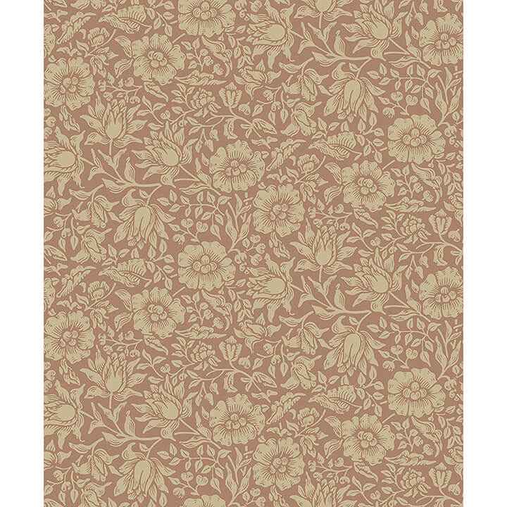 Mallow Rose Floral Vine Wallpaper - York Wallcoverings - 4153-82040