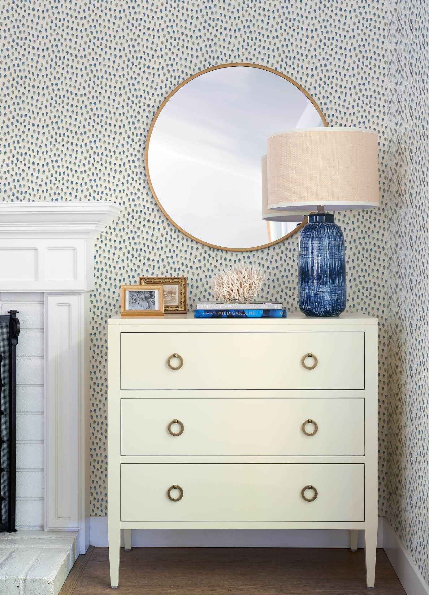 Sand Drips Blue Painted Dots Wallpaper - York Wallcoverings - 4071-71060 - York Wallcoverings Wallpaper