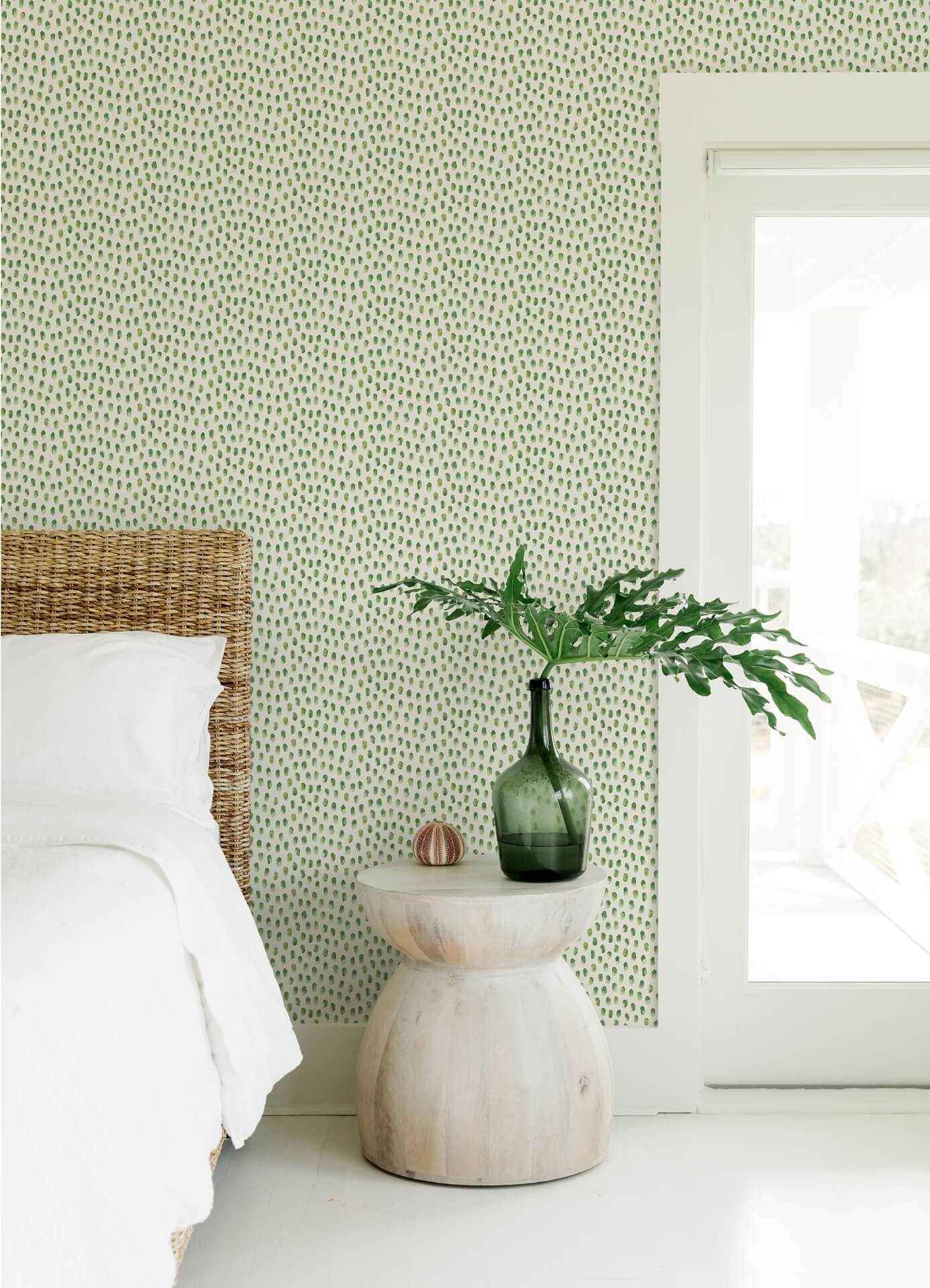sand-drips-green-painted-dots-wallpaper-york-wallcoverings-4071-71062 - York Wallcoverings Wallpaper