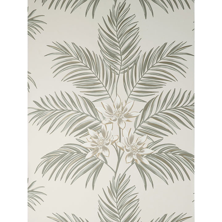 Picture of Bali Light Grey Palm Wallpaper