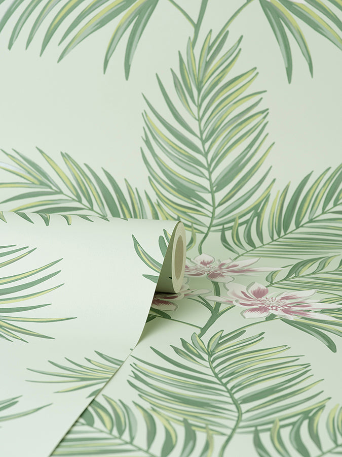 Bali Sage Palm Wallpaper - Brewster Wallcovering