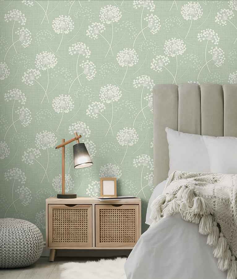 Grace Green Floral Wallpaper - York Wallcoverings - FD43282 - York Wallcoverings Wallpaper