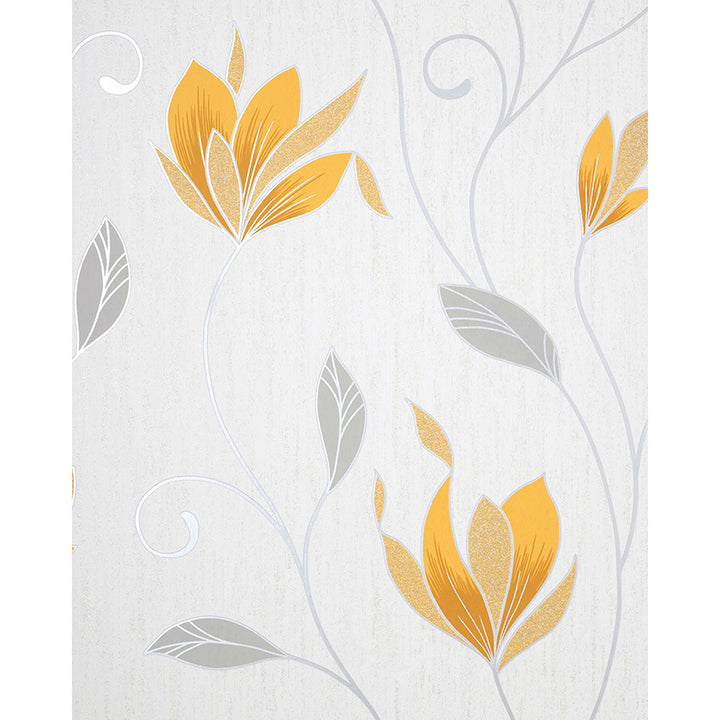 Picture of Synergy Yellow Floral Wallpaper