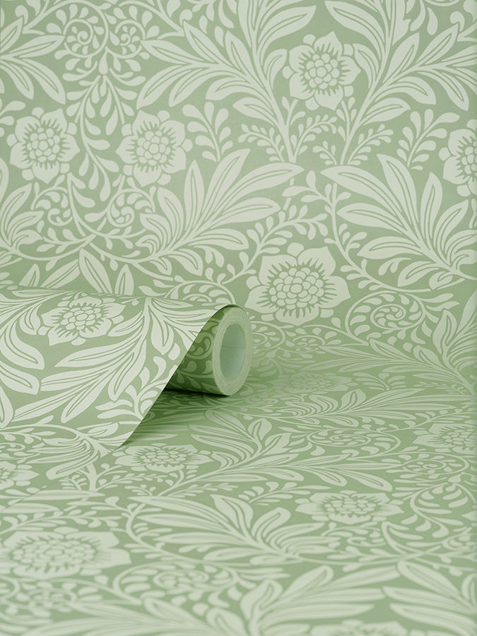 camille-sage-damask-wallpaper-york-wallcoverings-m1744 - York Wallcoverings Wallpaper
