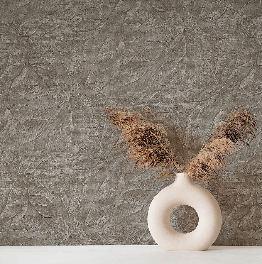 aspen-stone-leaf-wallpaper-york-wallcoverings-m95661 - York Wallcoverings Wallpaper