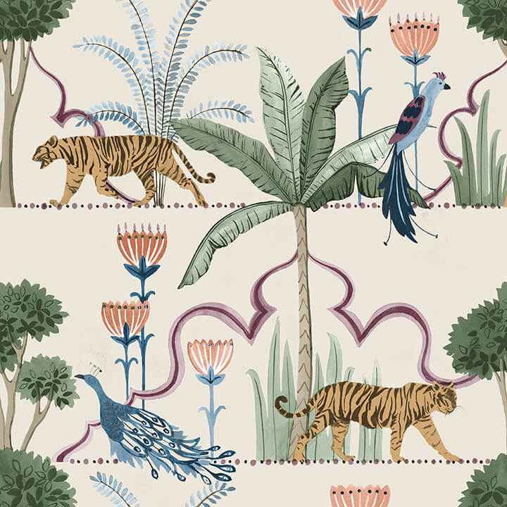 Laos Taupe Peel & Stick Wallpaper - York Wallcoverings - NUS6194