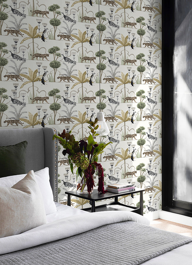 Laos Ivory Peel and Stick Wallpaper - Brewster Wallcovering